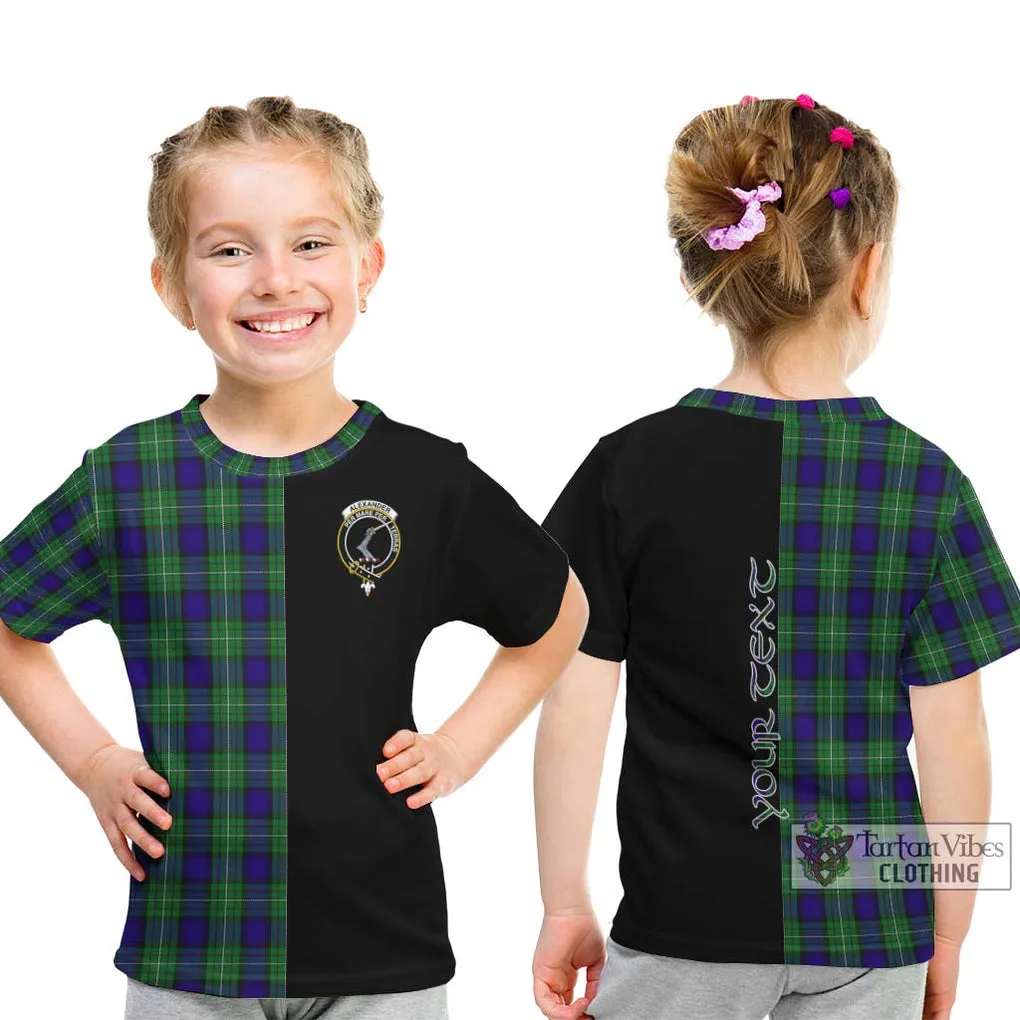 Alexander Tartan Kid T-Shirt with Family Crest and Half Of Me Style