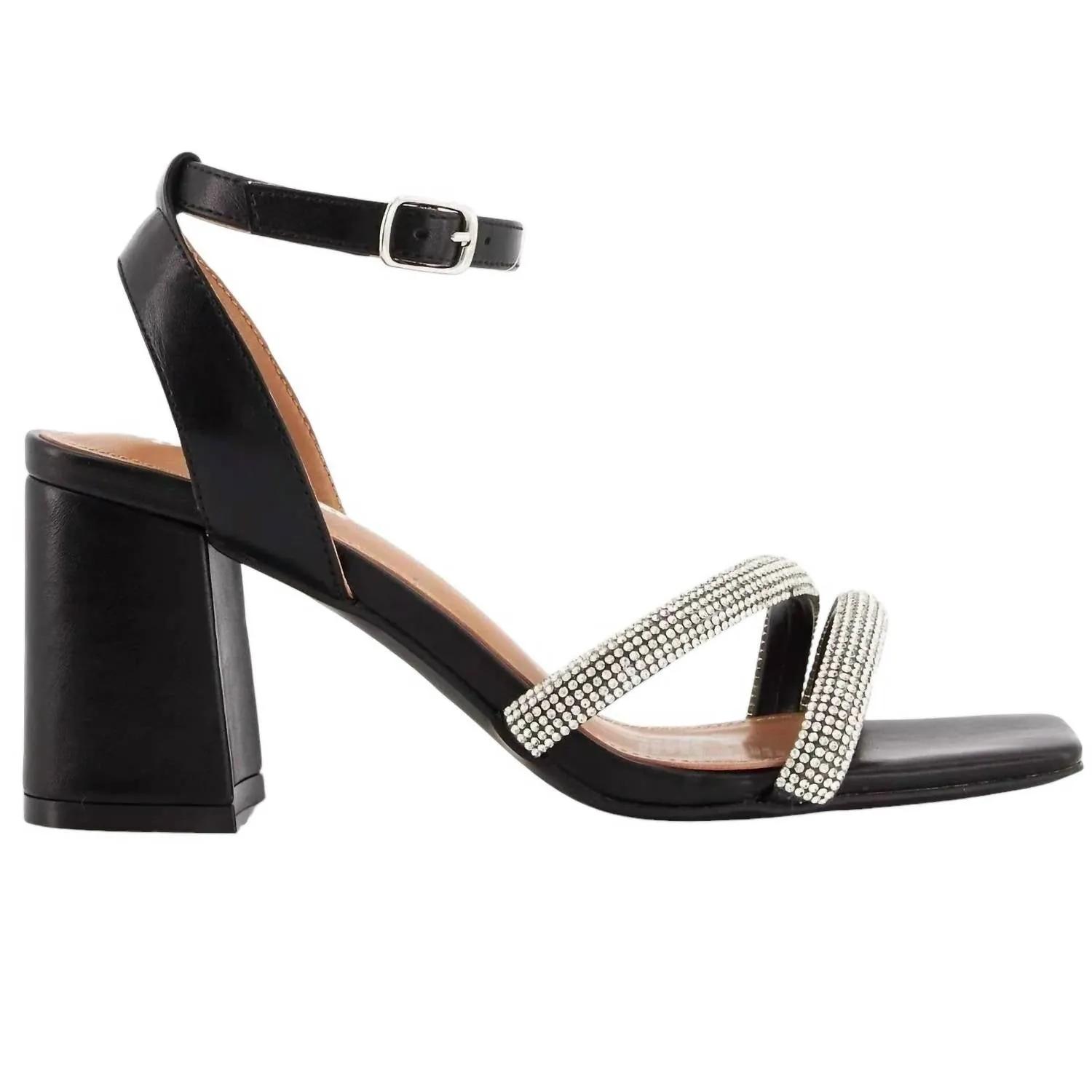 Andrea - Women's Exclusive High Heels Sandals With Rhinestones Straps