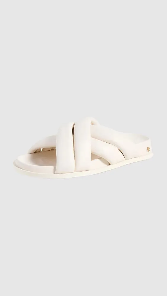 Anine Bing Lizzie Slides in Ivory