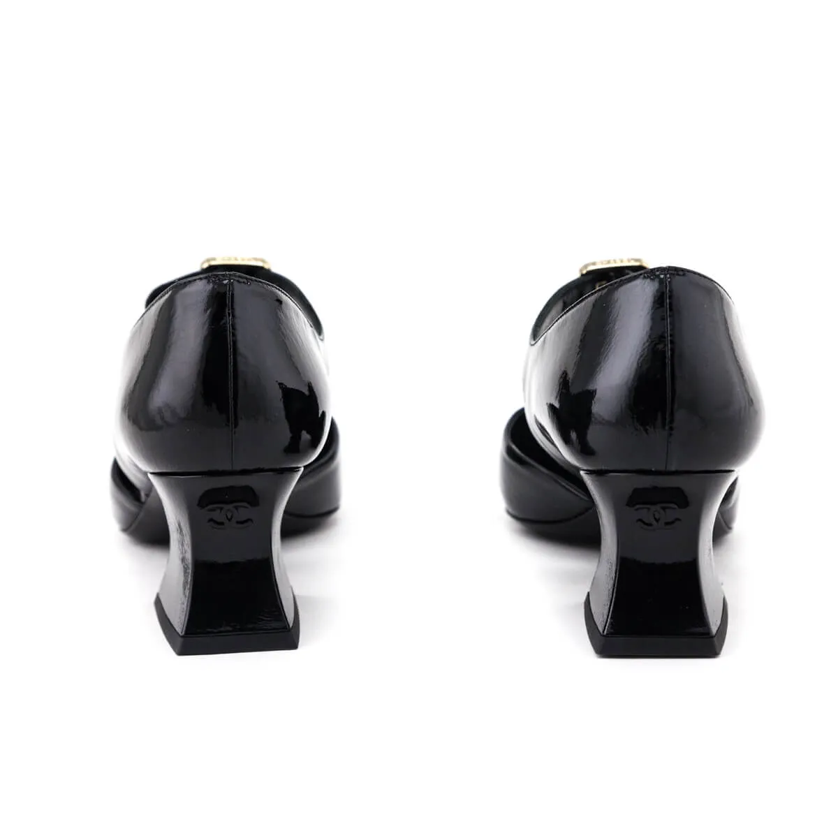 Chanel Black Patent D’Orsay Pumps Size US 9 | EU 39