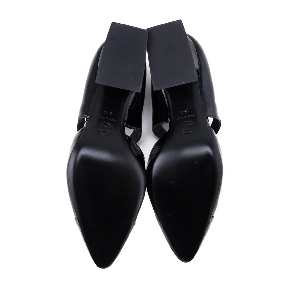 Chanel Black Patent D’Orsay Pumps Size US 9 | EU 39
