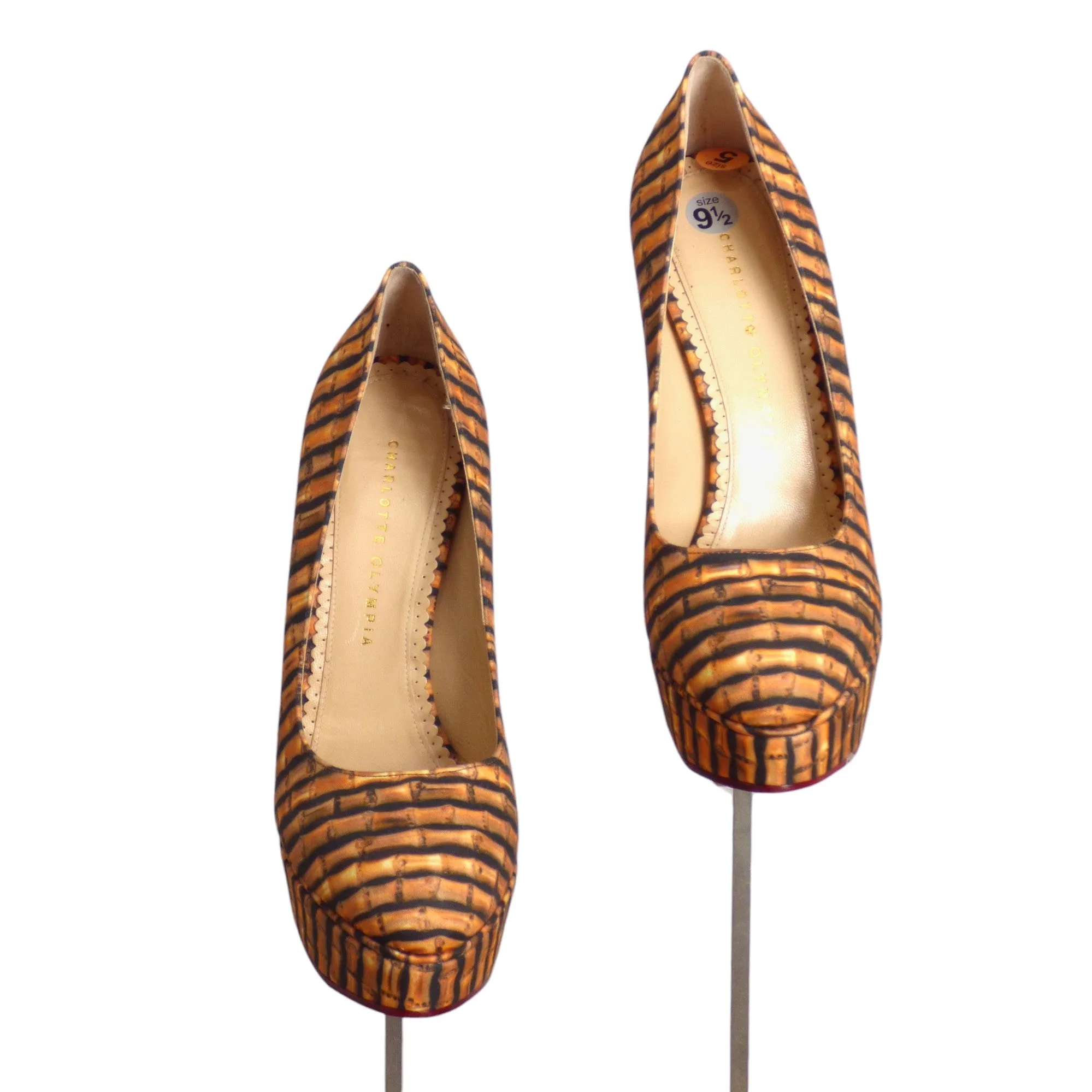 CHARLOTTE OLYMPIA- NIB 2013 Bamboo Print Platforms, Size 40