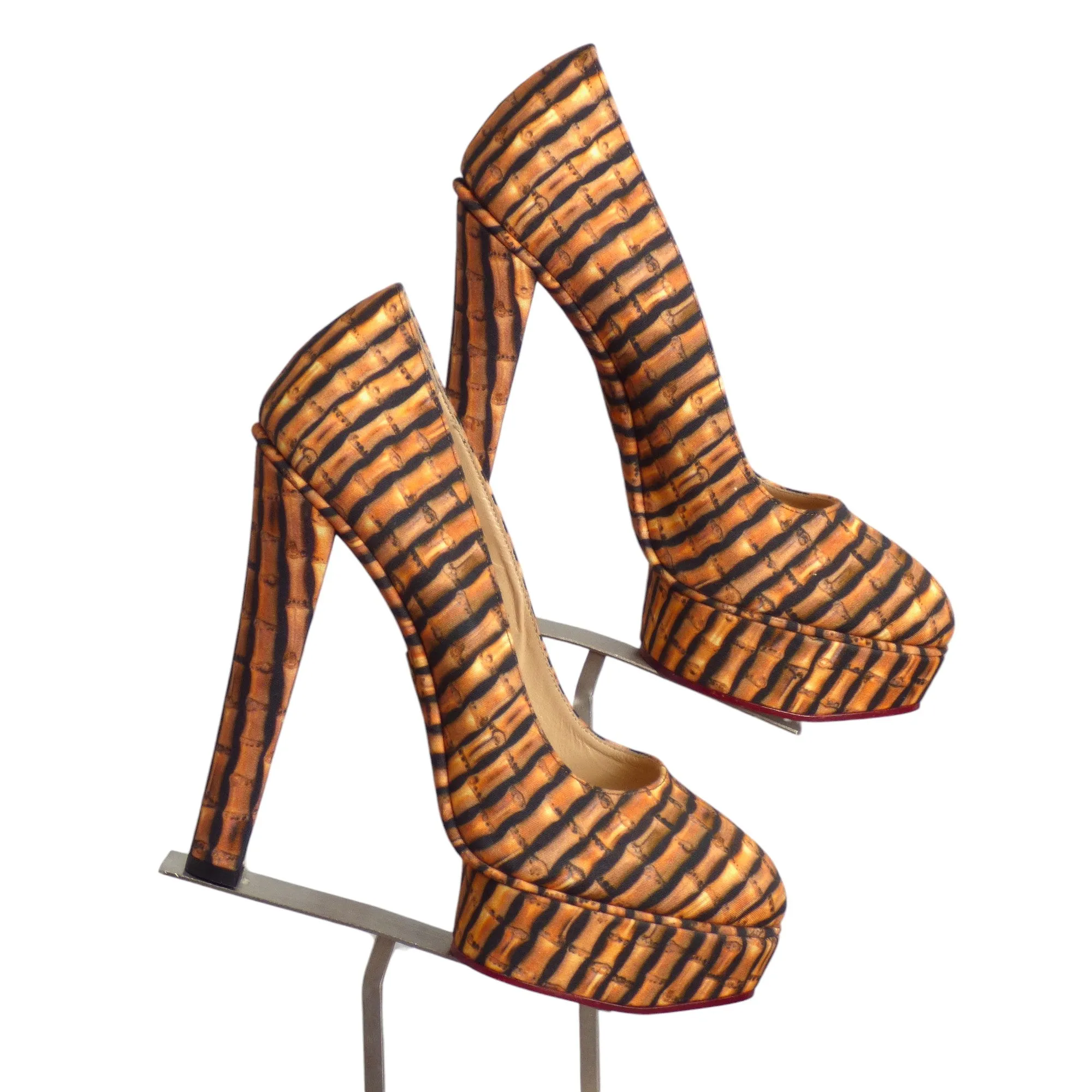 CHARLOTTE OLYMPIA- NIB 2013 Bamboo Print Platforms, Size 40