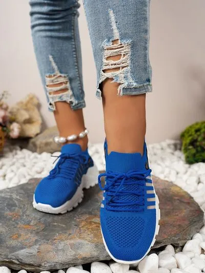 Cutout Leopard Lace Up Mesh Athletic (multiple color options)