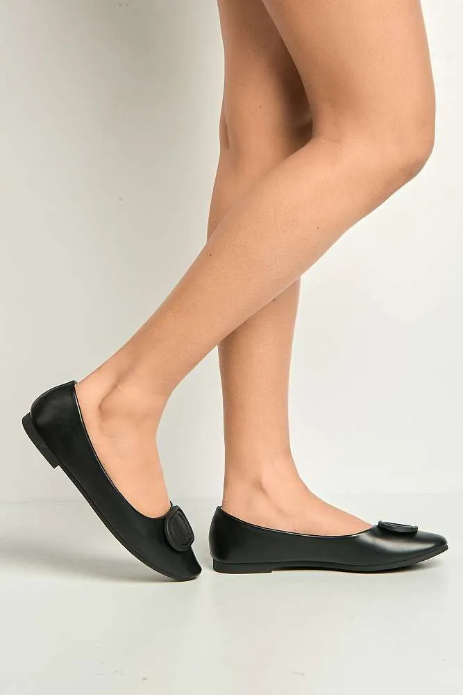 Dalia Monogram Detail Brooch Pumps in Black