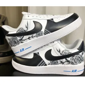 Dark Rose Hand-drawn Custom Air Force 1