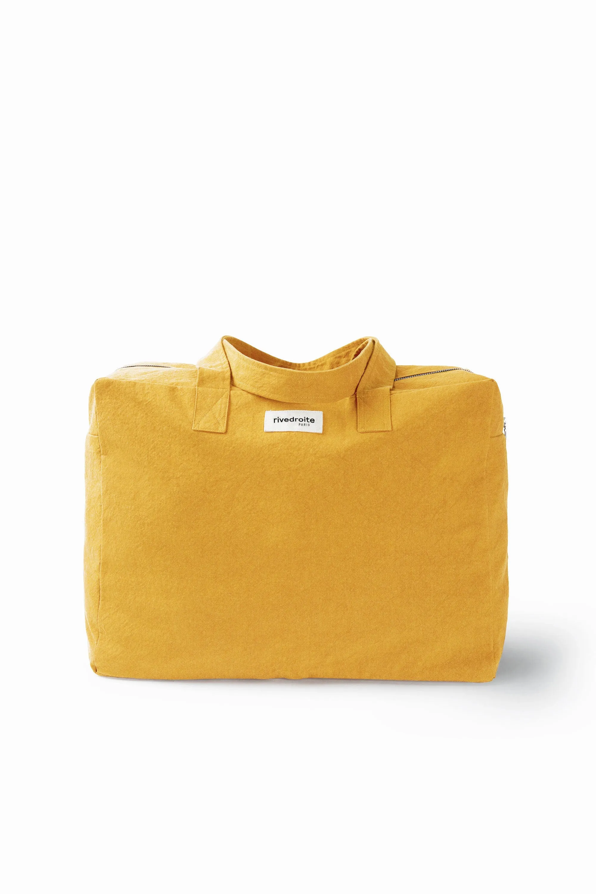 Elzevir the big weekend bag - Recycled cotton mustard