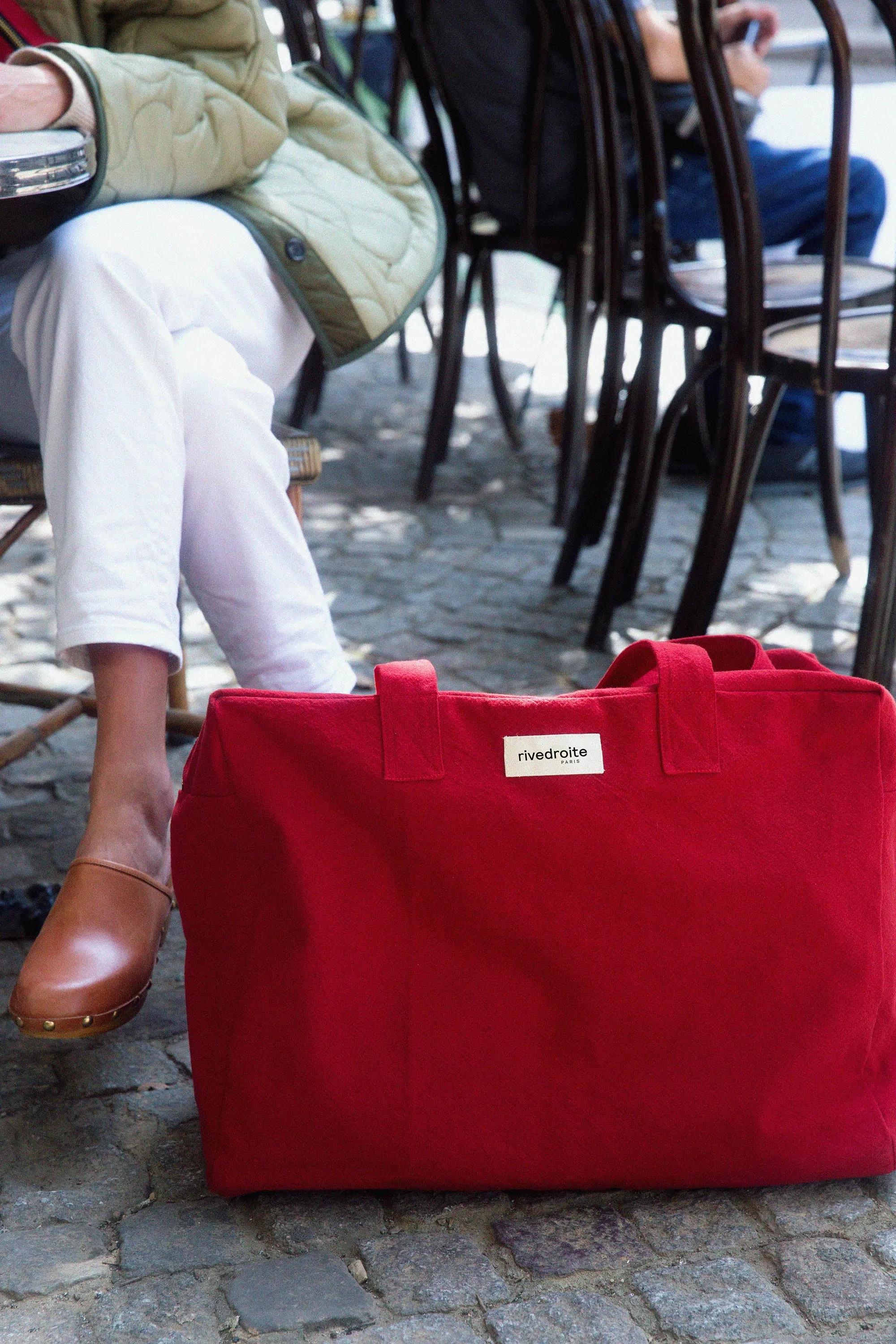 Elzevir the big weekend bag - Recycled cotton vibrant red