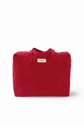 Elzevir the big weekend bag - Recycled cotton vibrant red
