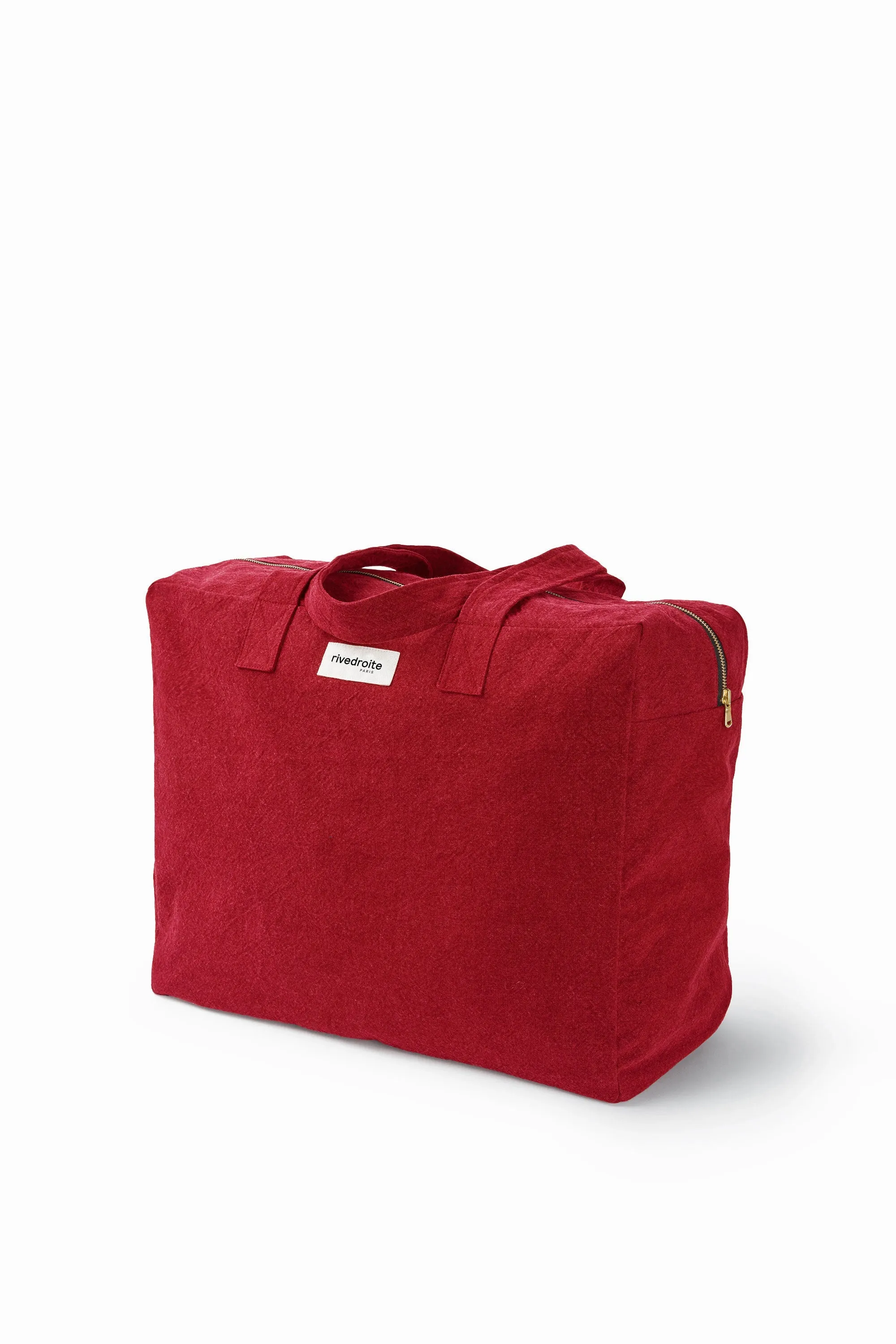 Elzevir the big weekend bag - Recycled cotton vibrant red