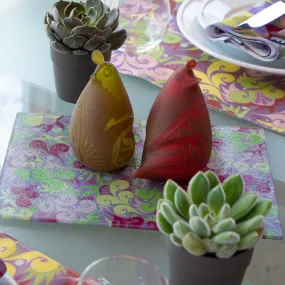 Floral Dynamic Glass Tray