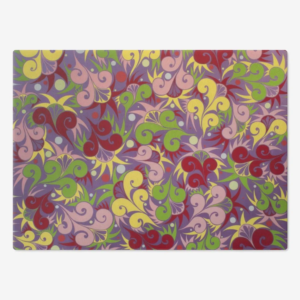 Floral Dynamic Glass Tray