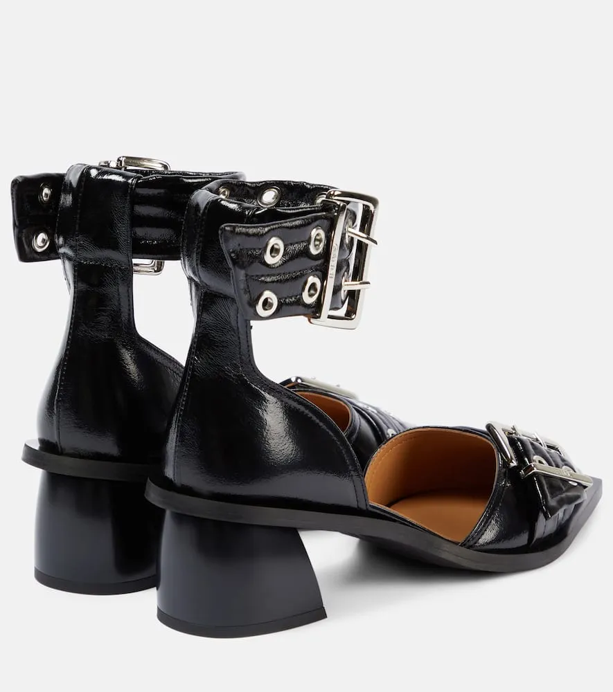 Ganni Faux-leather pumps