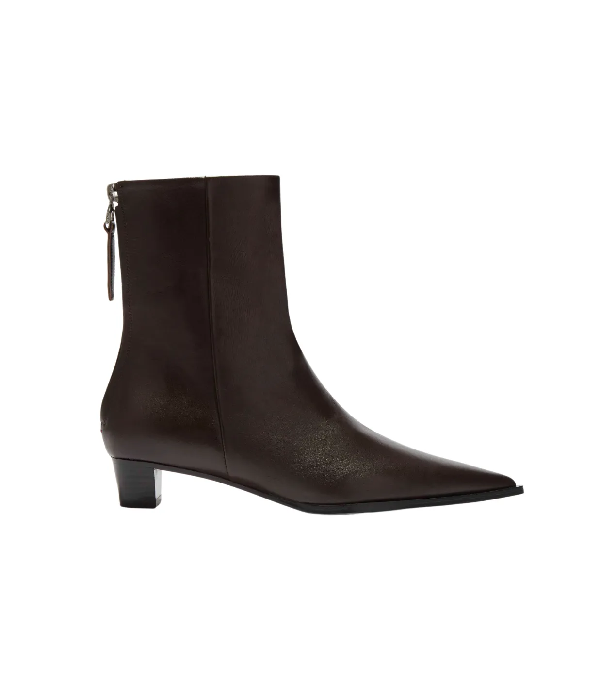 Harriet Calf Leather Ankle Boot in Moka