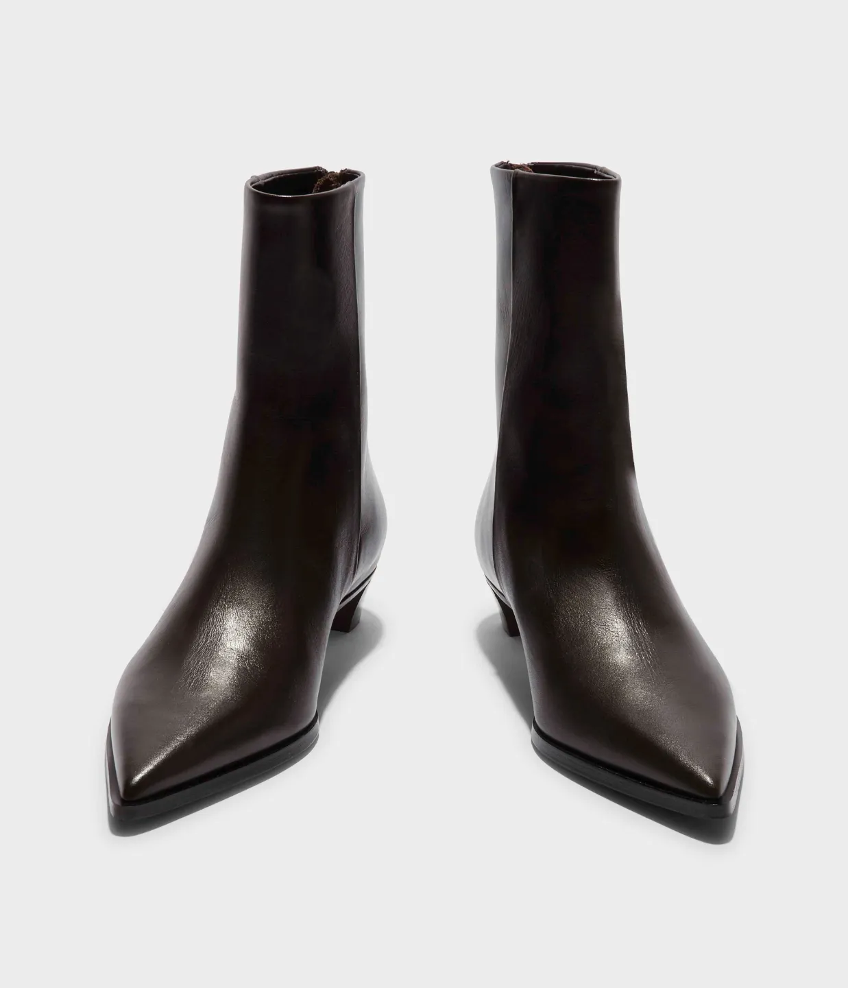 Harriet Calf Leather Ankle Boot in Moka