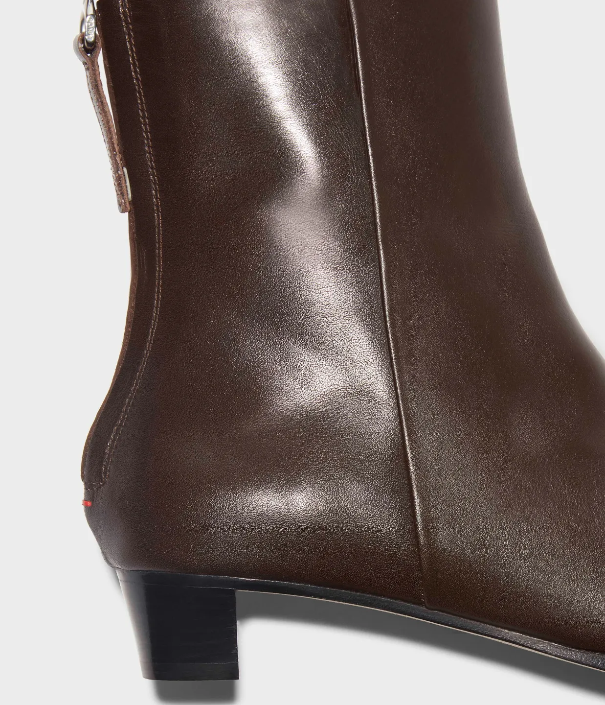 Harriet Calf Leather Ankle Boot in Moka