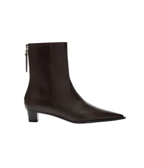 Harriet Calf Leather Ankle Boot in Moka