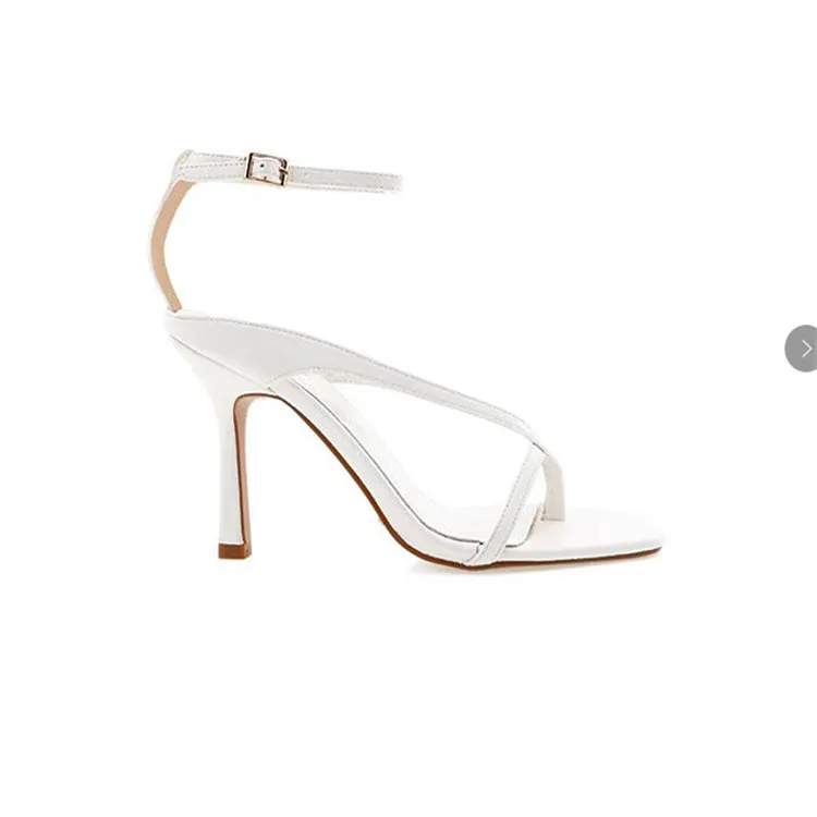 Ladies square toe high heel sandals