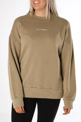 Minimal Thrills Slouch Crew Moss