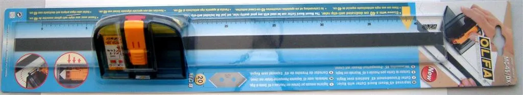 OLFA MOUNT BOARD MAT CUTTER WITH NON SLIP RULER