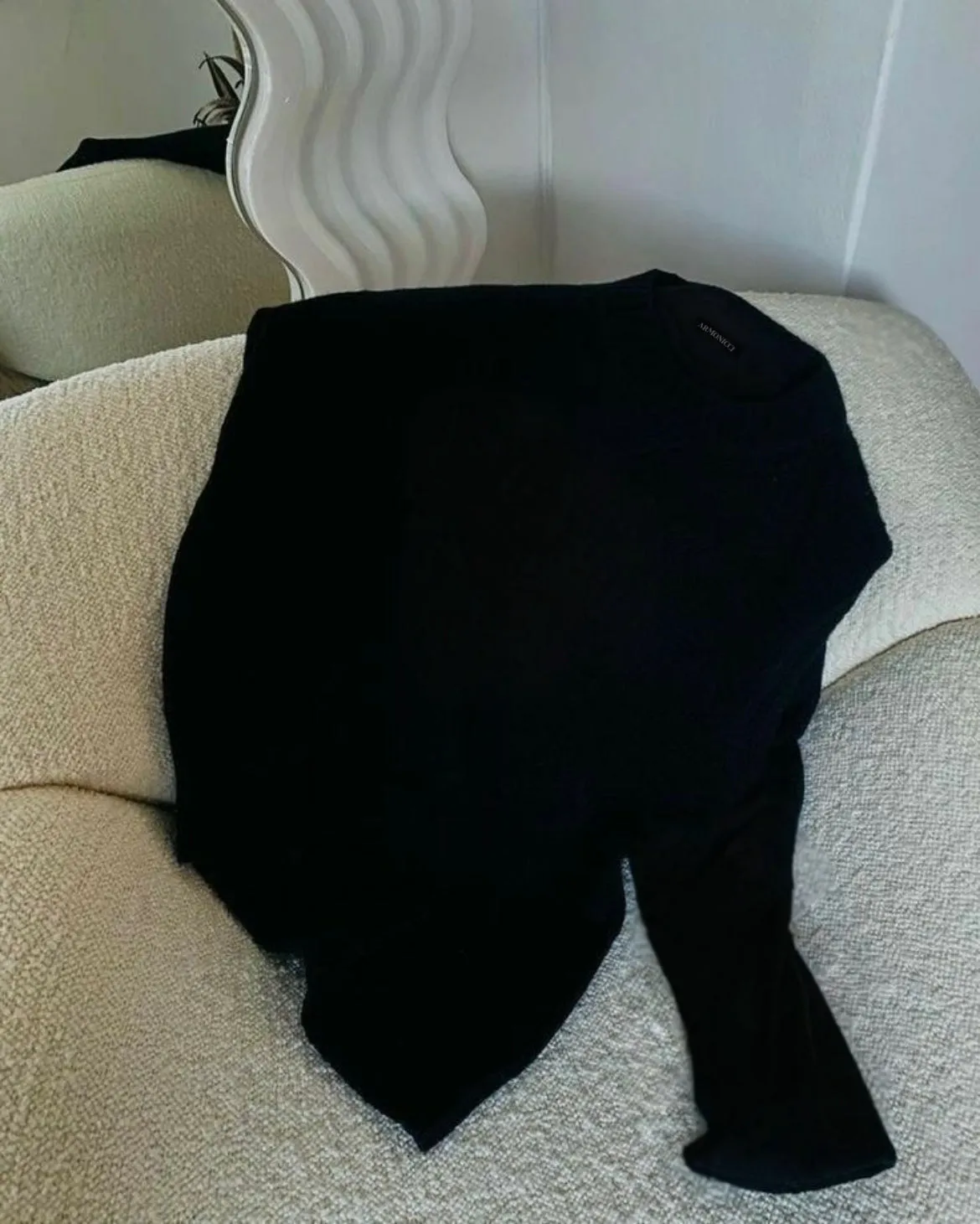Oversized Minimal Black Knit Sweater