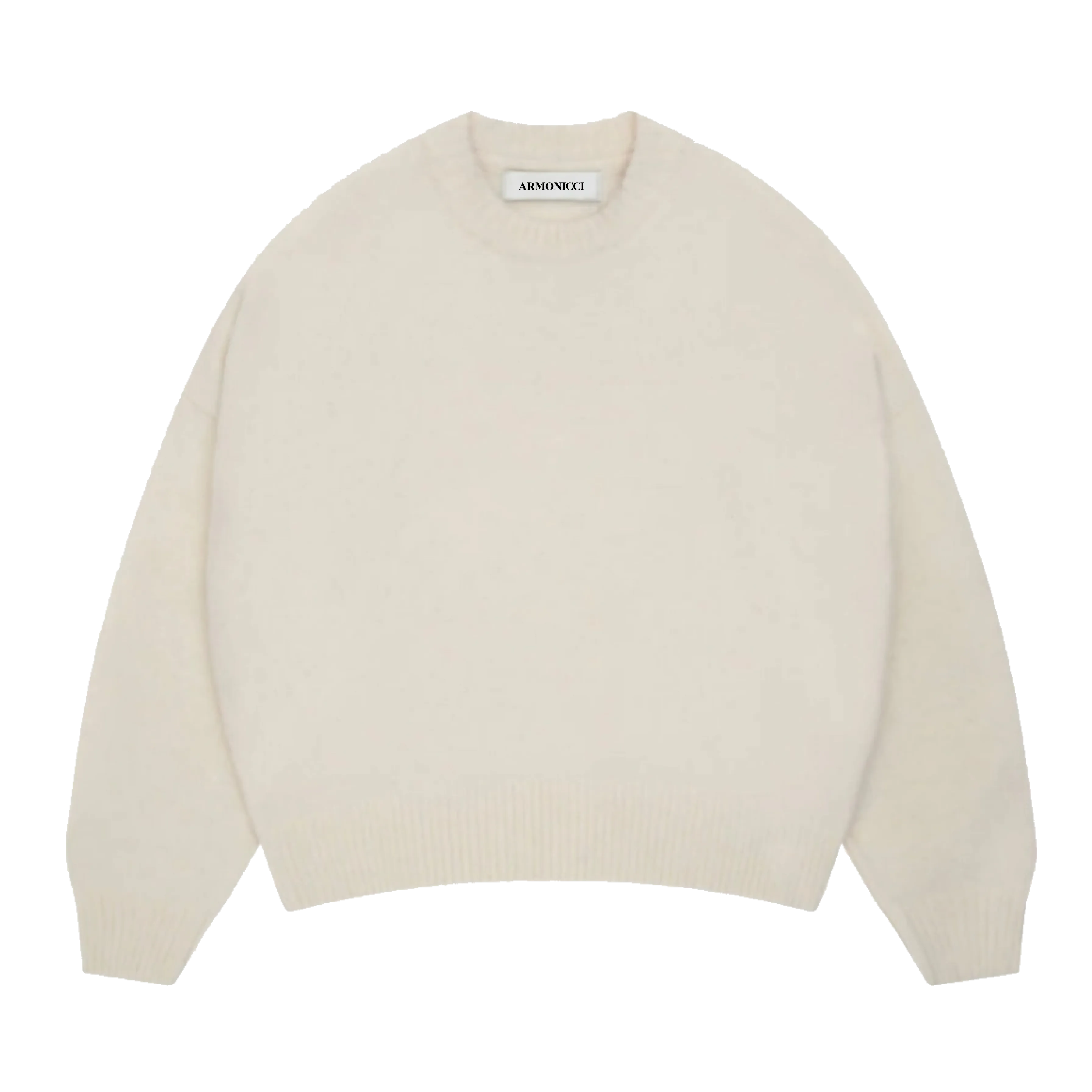 Oversized Minimal Cream Knit Sweater