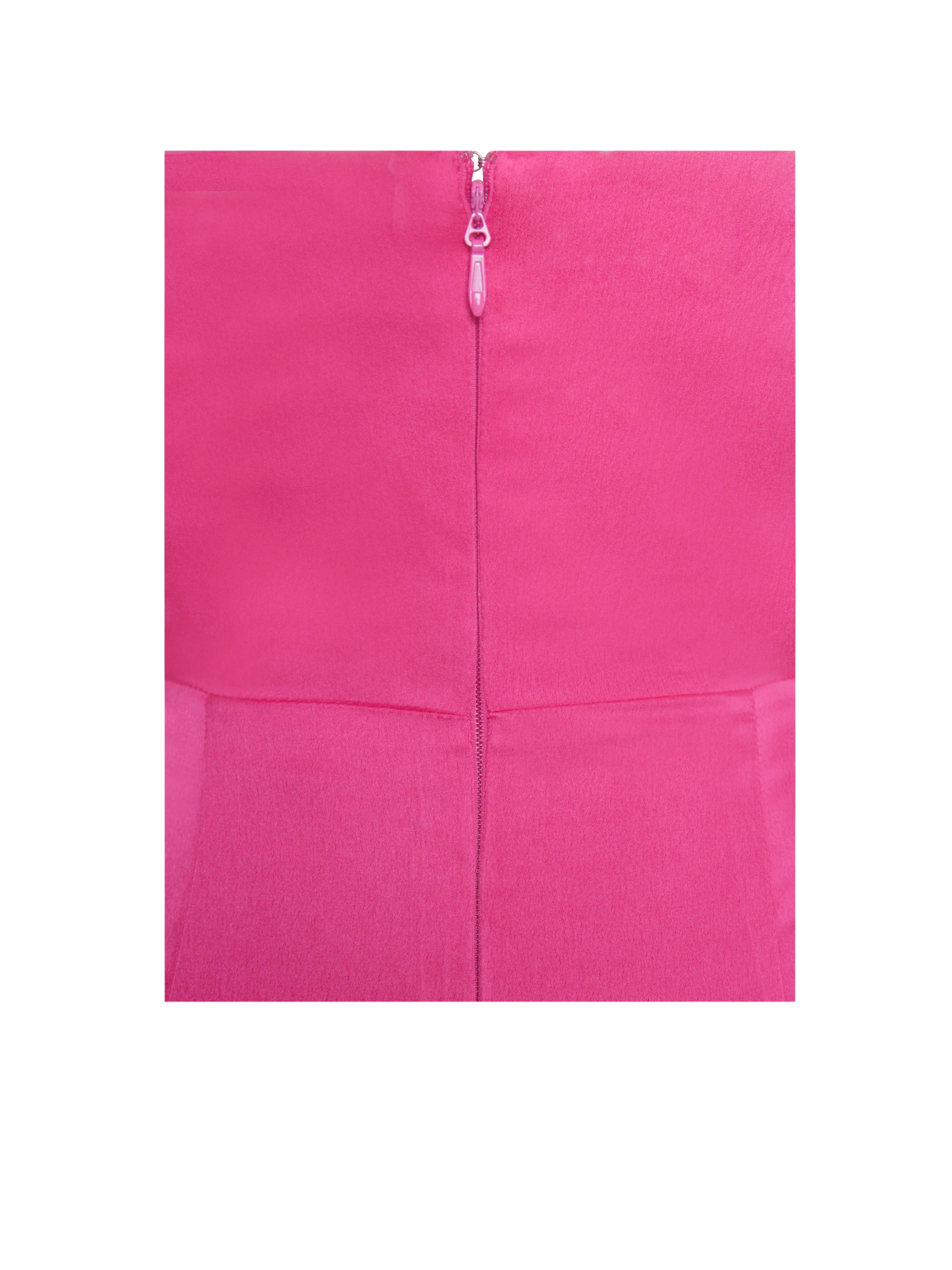 Perrin Fuchsia Pink Feather Dress High Slit Gown