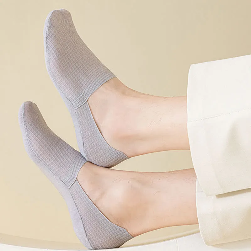 Plus Size Waffle No Show Socks(7 Pairs)