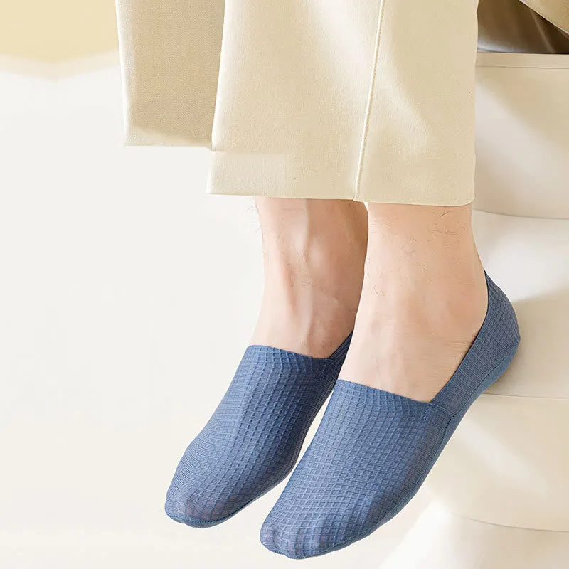 Plus Size Waffle No Show Socks(7 Pairs)