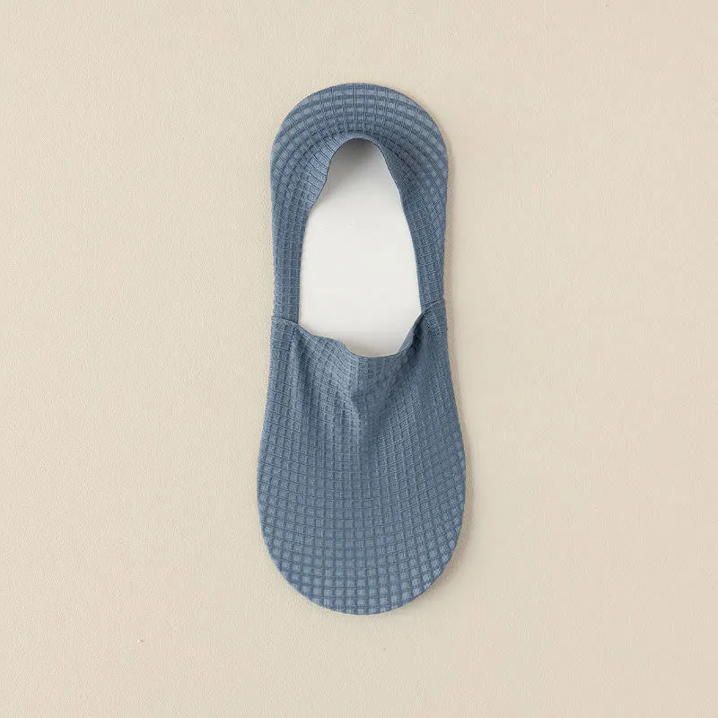 Plus Size Waffle No Show Socks(7 Pairs)