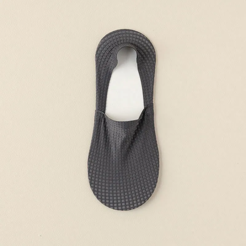 Plus Size Waffle No Show Socks(7 Pairs)