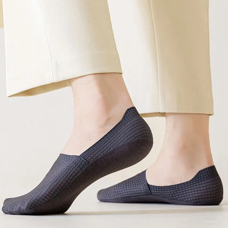 Plus Size Waffle No Show Socks(7 Pairs)