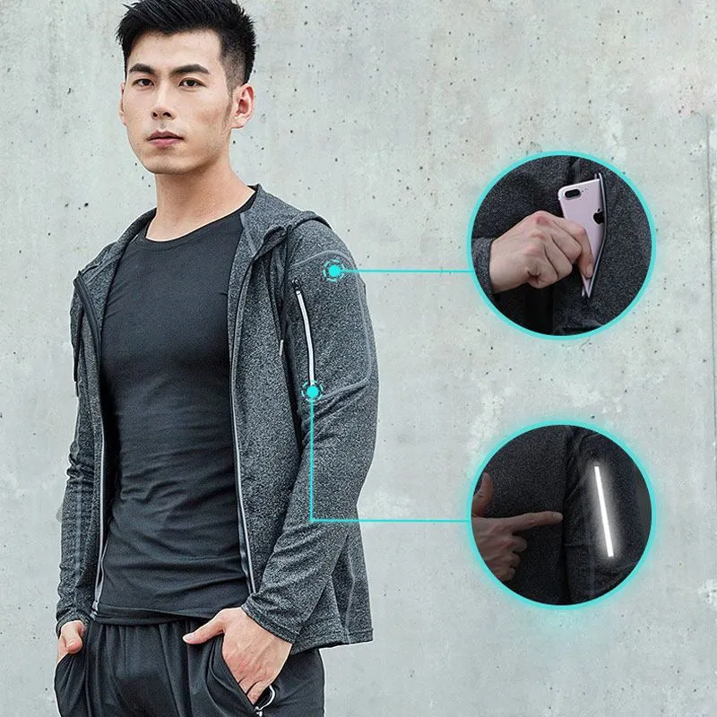 Quick-Dry Breathable Elastic Hooded Reflective Jacket