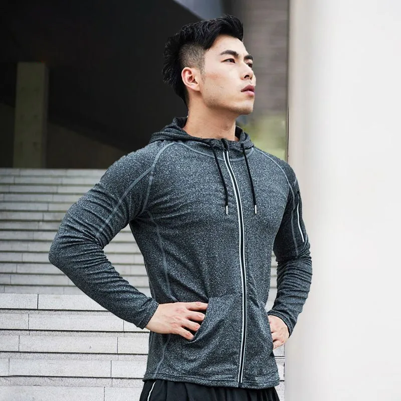Quick-Dry Breathable Elastic Hooded Reflective Jacket