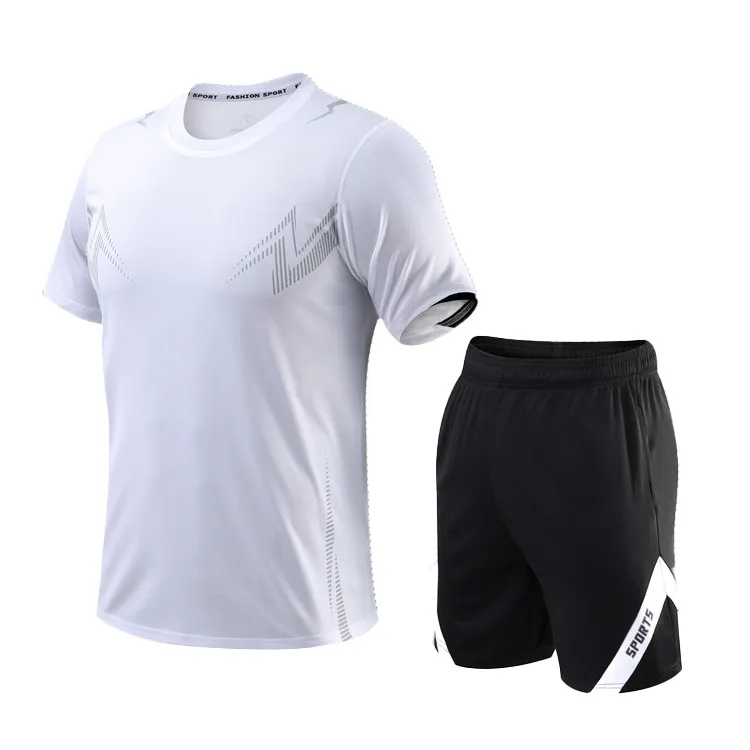 Quick-Dry Gym & Running Short-Sleeved 2-Piece Set