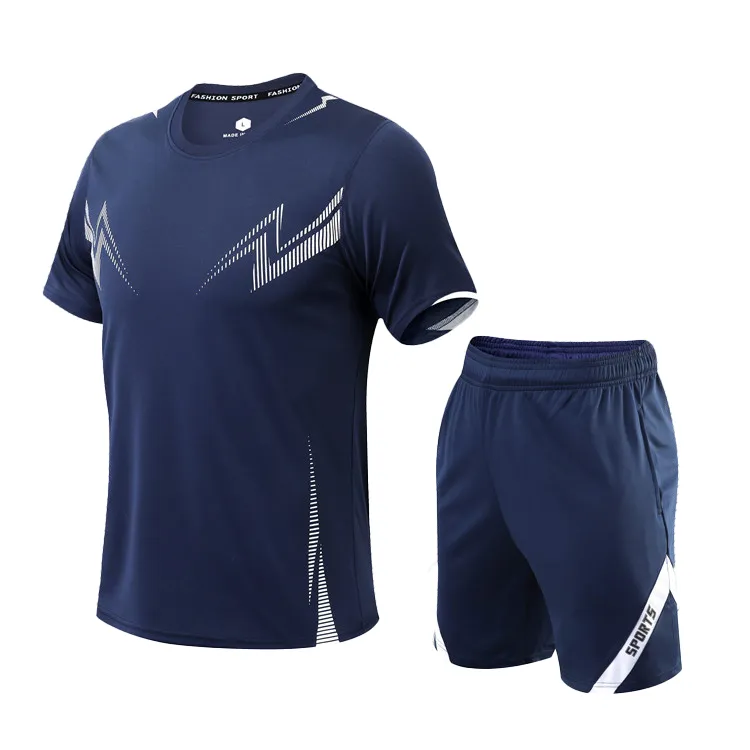 Quick-Dry Gym & Running Short-Sleeved 2-Piece Set