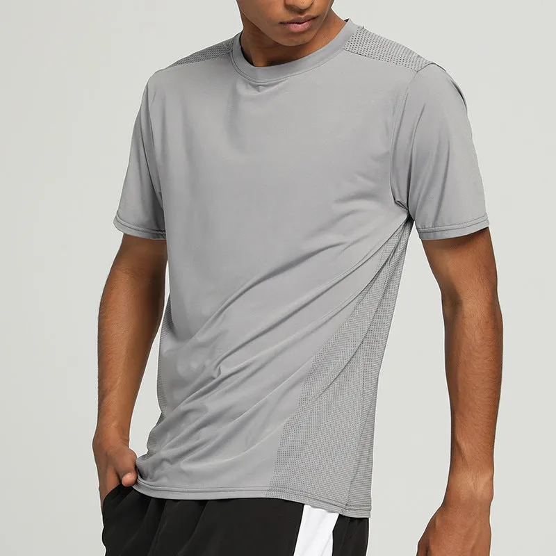 Quick-dry Icy Silk Round-neck Short-sleeved