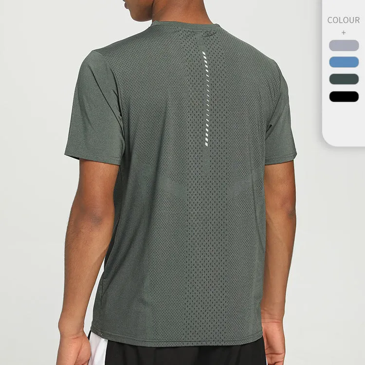 Quick-dry Icy Silk Round-neck Short-sleeved