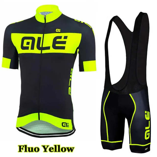 Set Team ALE Cycling Breathable /Quick-Dry Ropa Ciclismo Short Sleeve Bike