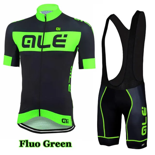 Set Team ALE Cycling Breathable /Quick-Dry Ropa Ciclismo Short Sleeve Bike