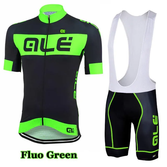 Set Team ALE Cycling Breathable /Quick-Dry Ropa Ciclismo Short Sleeve Bike