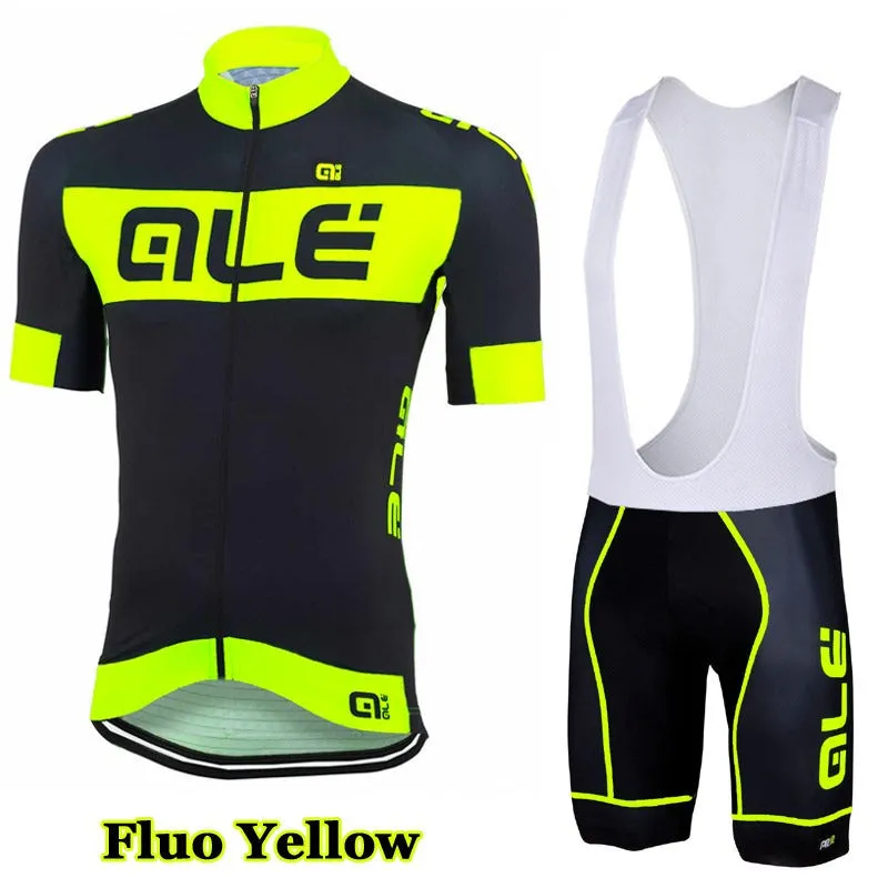 Set Team ALE Cycling Breathable /Quick-Dry Ropa Ciclismo Short Sleeve Bike