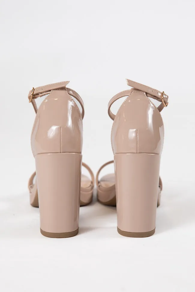 Shivani Nude Leather Heels