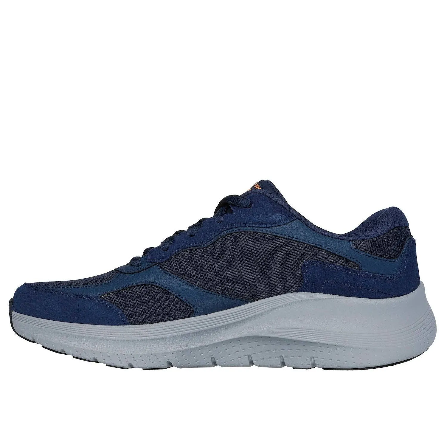 Skechers 232702 Arch Fit 2.0 - The K Mens Navy Orange Leather Arch Support Lace Up Trainers