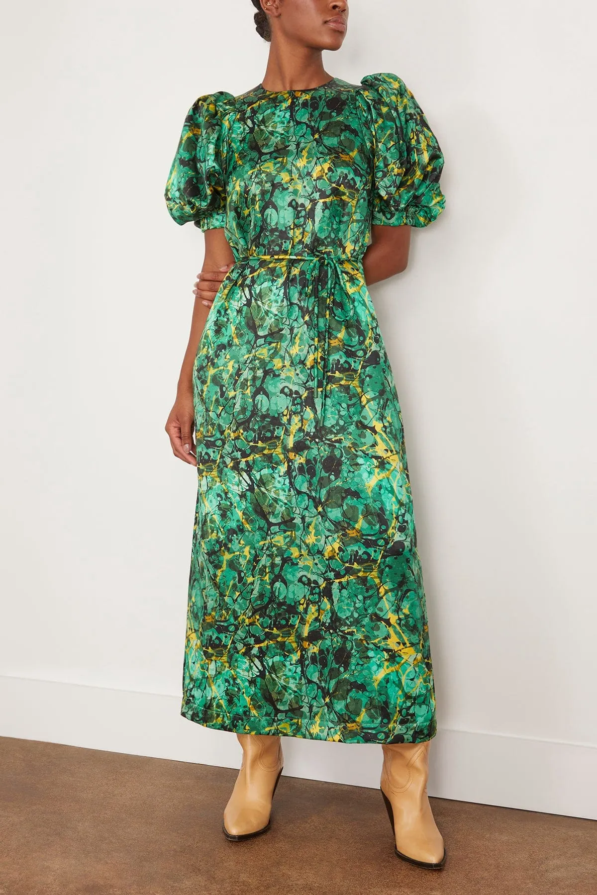 Sunburst Midi Dress in Multi