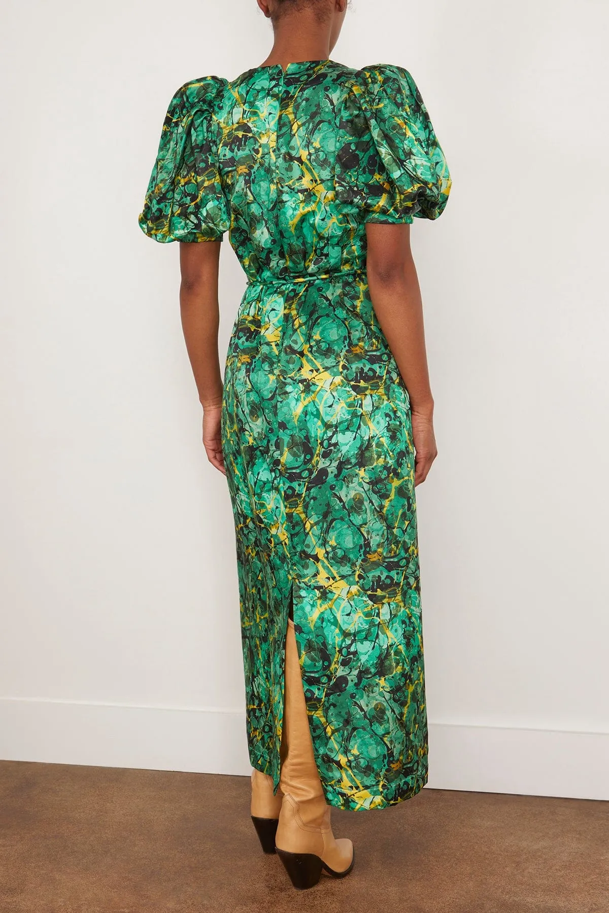 Sunburst Midi Dress in Multi