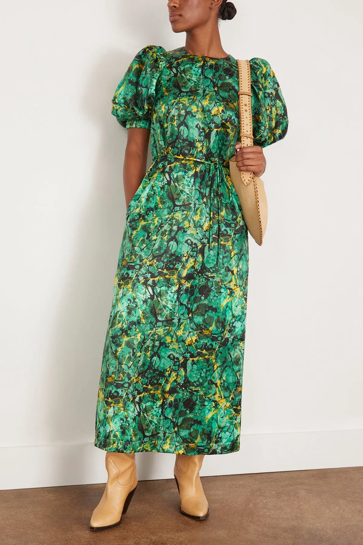 Sunburst Midi Dress in Multi