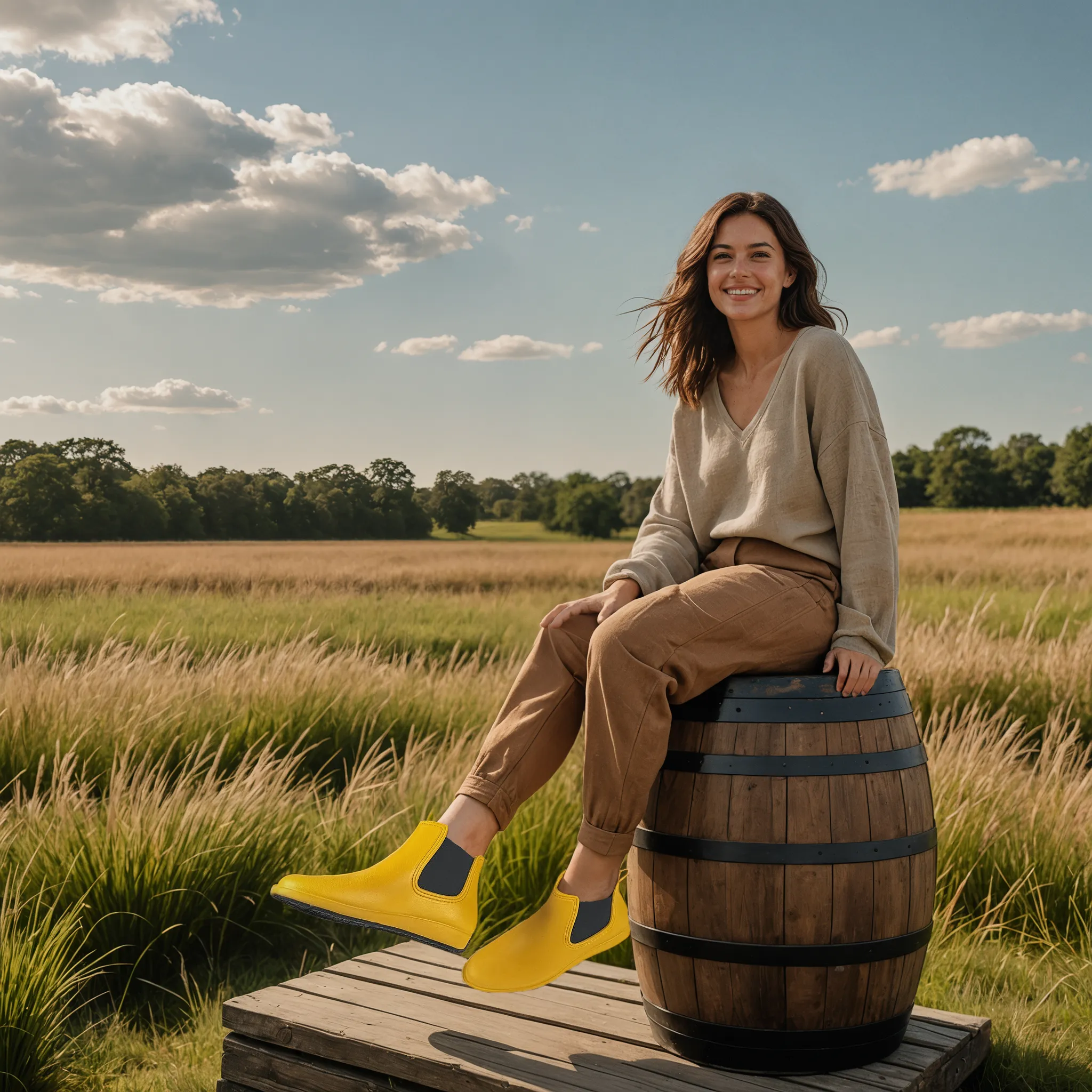 WOMENS MARIGOLD/BLACK LONDONER BOOT- FINAL SALE