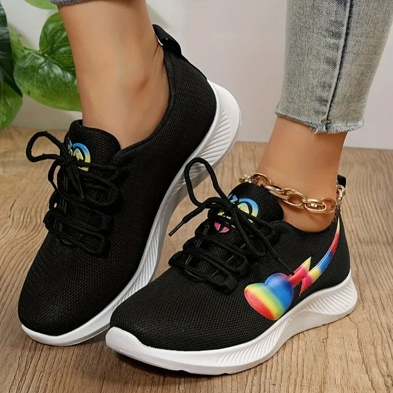 Womens Mesh Lace-Up Sneakers (5-11)
